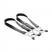 Ремни с зажимами для половых губ Spread Labia Spreader Straps with Clamps - XR Brands - купить с доставкой в Уссурийске