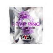 Фиолетовое виброкольцо с двумя вибропульками - Toyfa Basic - в Уссурийске купить с доставкой