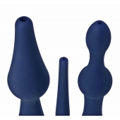 Набор из 3 универсальных насадок для анального душа Universal 3 Piece Silicone Enema Attachment Set - XR Brands - купить с доставкой в Уссурийске