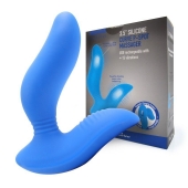 Синий вибромассажер простаты 3,5’’ Curve P-spot Massager - 12 см. - Erokay - в Уссурийске купить с доставкой