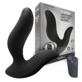 Черный вибромассажер простаты 3,5’’ Remote Control Curve P-spot Massager - 12 см. - Erokay - в Уссурийске купить с доставкой