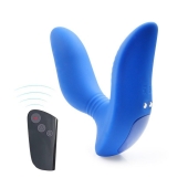 Синий вибромассажер простаты 3,5’’ Remote Control Curve P-spot Massager - 12 см. - Erokay - в Уссурийске купить с доставкой