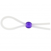 Прозрачное лассо с фиолетовой бусиной SILICONE COCK RING WITH BEAD LAVENDER - NMC - в Уссурийске купить с доставкой