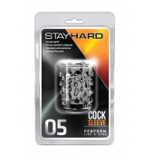 Прозрачная насадка с капельками STAY HARD COCK SLEEVE 05 CLEAR - Blush Novelties - в Уссурийске купить с доставкой