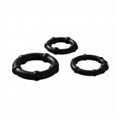 Набор из 3 черных эрекционных колец Babooom Ring Set - Adrien Lastic - в Уссурийске купить с доставкой