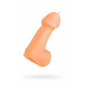 Оранжевая свеча в форме пениса - 47 гр. - Pecado - купить с доставкой в Уссурийске