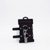 Черно-красные кожаные оковы - Crazy Handmade - купить с доставкой в Уссурийске
