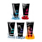 Набор из 5 лубрикантов JUJU (увлажняющий, Hot+, Long, Anal, малина) - JuJu - купить с доставкой в Уссурийске