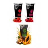 Набор из 3 съедобных лубрикантов JUJU (клубника, малина, тропические фрукты) - JuJu - купить с доставкой в Уссурийске