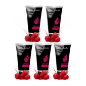 Набор из 5 съедобных лубрикантов JUJU со вкусом малины - JuJu - купить с доставкой в Уссурийске