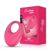 Розовое интерактивное эрекционное виброкольцо Leo - Easy toys - в Уссурийске купить с доставкой