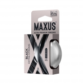 Черные утолщенные презервативы MAXUS Extra Strong с железным кейсом - 3 шт. - Maxus - купить с доставкой в Уссурийске