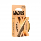 Точечные презервативы MAXUS 2000 Amazing Dots с железным кейсом - 3 шт. - Maxus - купить с доставкой в Уссурийске