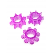 Набор из 3 лиловых эрекционных колец различной формы - Erowoman-Eroman - в Уссурийске купить с доставкой