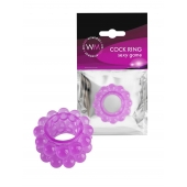 Лиловое эрекционное кольцо с 2 рядами стимулирующих шариков - Erowoman-Eroman - в Уссурийске купить с доставкой