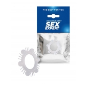 Эластичное эрекционное кольцо с шипиками и шариками - Sex Expert - в Уссурийске купить с доставкой