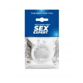 Эрекционное кольцо со стимулирующими шариками сверху и снизу - Sex Expert - в Уссурийске купить с доставкой