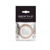 Эрекционное кольцо с бежевыми «ресничками» - Sextaz - в Уссурийске купить с доставкой