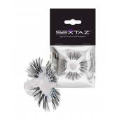 Эластичное эрекционное кольцо с черными «ресничками» - Sextaz - в Уссурийске купить с доставкой