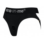 Черные трусики для насадок Heroine Lingerie Harness - size XL - Strap-on-me - купить с доставкой в Уссурийске
