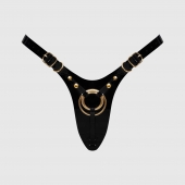 Черный пояс для фиксации насадок Strap-On-Me Leatherette Harness Fabulous - Strap-on-me - купить с доставкой в Уссурийске