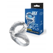 Прозрачное двойное эрекционное кольцо - Sex Expert - в Уссурийске купить с доставкой