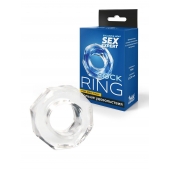 Прозрачное эрекционное кольцо в форме гайки - Sex Expert - в Уссурийске купить с доставкой
