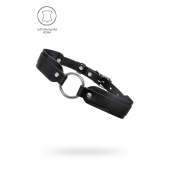 Черный кожаный чокер-ошейник со скруглёнными углами - Pecado - купить с доставкой в Уссурийске