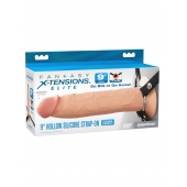 Телесный пустотелый фаллопротез 9’’ Hollow Silicone Strap-On - 24,1 см. - Pipedream - купить с доставкой в Уссурийске