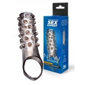 Дымчатая насадка на пенис с выпуклостями - 11 см. - Sex Expert - в Уссурийске купить с доставкой