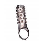 Дымчатая насадка на пенис с выпуклостями - 11 см. - Sex Expert - в Уссурийске купить с доставкой