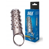 Дымчатая насадка на пенис с шипами и выпуклостями - 12 см. - Sex Expert - в Уссурийске купить с доставкой