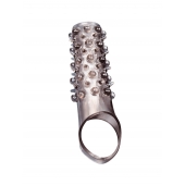 Дымчатая насадка на пенис с шипами и выпуклостями - 12 см. - Sex Expert - в Уссурийске купить с доставкой