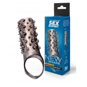 Дымчатая насадка на пенис с шипами и выпуклостями - 12,5 см. - Sex Expert - в Уссурийске купить с доставкой