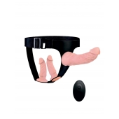 Женский страпон с 3 насадками и вибрацией - Erowoman-Eroman - купить с доставкой в Уссурийске