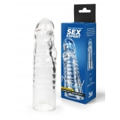 Прозрачная закрытая насадка на член - 15 см. - Sex Expert - в Уссурийске купить с доставкой