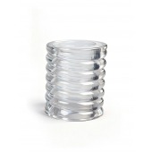 Прозрачная сквозная насадка на пенис с ребрышками - Sex Expert - в Уссурийске купить с доставкой