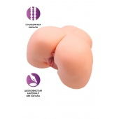 Телесный мастурбатор в форме попки с 2 любовными входами - No Name - в Уссурийске купить с доставкой