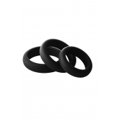 Набор из 3 черных эрекционных колец Smooth Silicone Cockring Pack - Dream Toys - в Уссурийске купить с доставкой