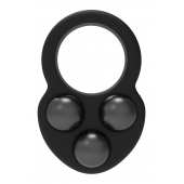 Черное эрекционное кольцо с утяжелителями - Dream Toys - в Уссурийске купить с доставкой