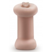 Телесный люминесцентный двусторонний мастурбатор Tasha - Blush Novelties - в Уссурийске купить с доставкой