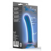 Синяя насадка с гладкой поверхностью Surrender 5.75 Inch Intermediate Pegging Dildo - 14,6 см. - Blush Novelties - купить с доставкой в Уссурийске