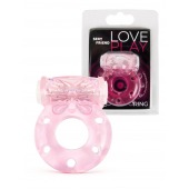 Розовое эрекционное виброкольцо с бабочкой - 1137 - в Уссурийске купить с доставкой