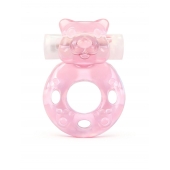 Розовое эрекционное виброкольцо в форме мишки - 1137 - в Уссурийске купить с доставкой
