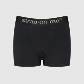 Черные трусики-боксеры для фиксации насадок Strap-on-me Harness Lingerie Allure - size XS - Strap-on-me - купить с доставкой в Уссурийске