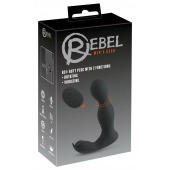 Черная анальная пробка с вибрацией, вращением и пультом ДУ RC Butt Plug with 2 Functions - Orion - в Уссурийске купить с доставкой