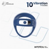 Синее интерактивное эрекционное виброкольцо Rank - Intoyou - в Уссурийске купить с доставкой