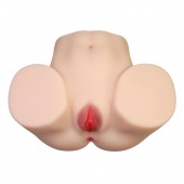 Телесный мастурбатор с 2 любовными отверстиями Olivia - Baile - в Уссурийске купить с доставкой