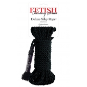 Черная веревка для фиксации Deluxe Silky Rope - 9,75 м. - Pipedream - купить с доставкой в Уссурийске