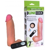 Фаллическая насадка Харнесс UNICOCK 7  с вибрацией - 19 см. - LOVETOY (А-Полимер) - купить с доставкой в Уссурийске
